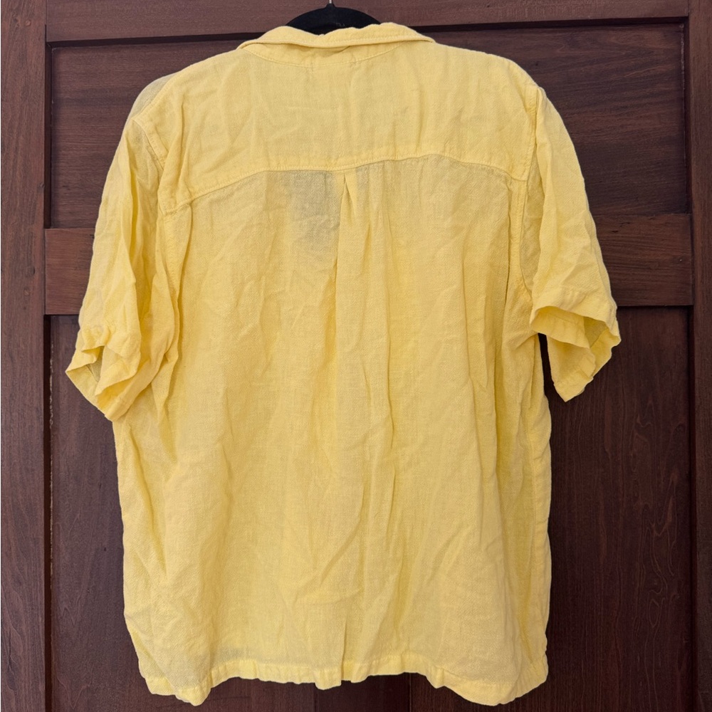 Quicksilver Camp Yellow Collared Button Down Shirt - image 4